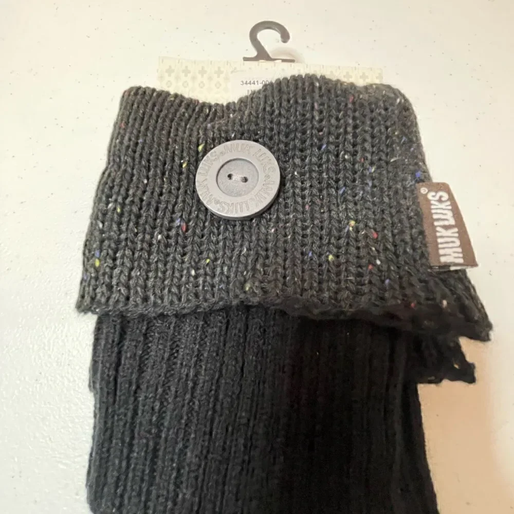 The Original Muk Luks. Black with colored speckles.